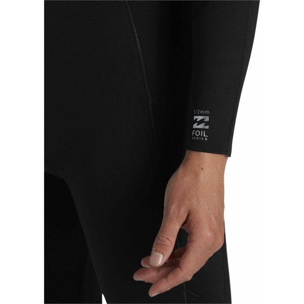 2026 Billabong Mens Foil 3/2mm Chest Zip GBS Wetsuit ABYW100243 - Black